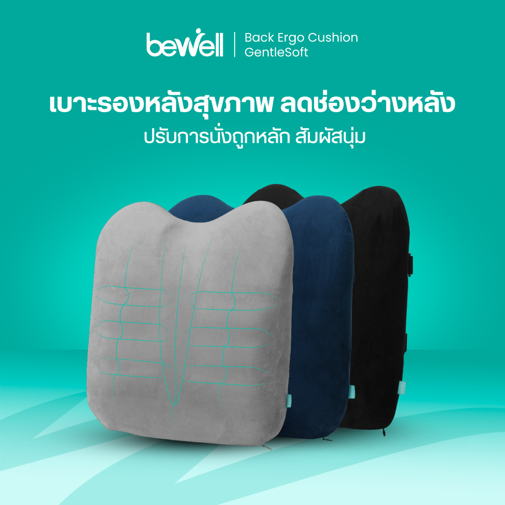รีวิว Bewell เบาะรองหลังสุขภาพ Back Ergo Cushion GentleSoft