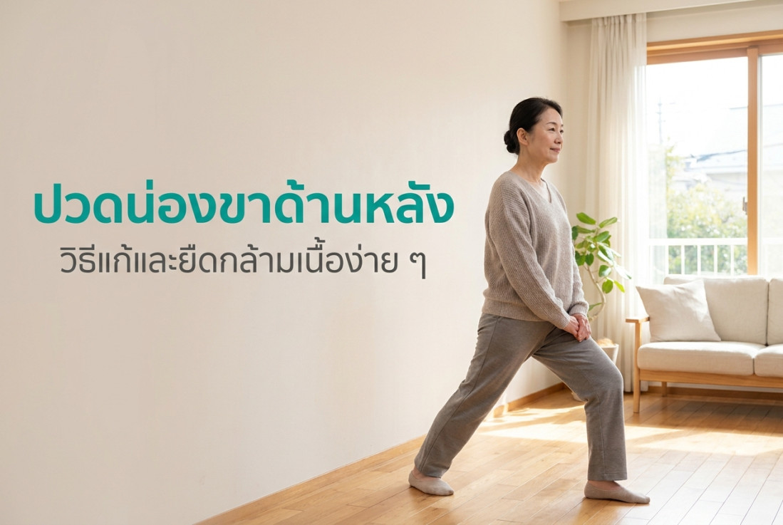 ปวดน่องขาด้านหลัง วิธีแก้และยืดกล้ามเนื้อง่าย ๆ