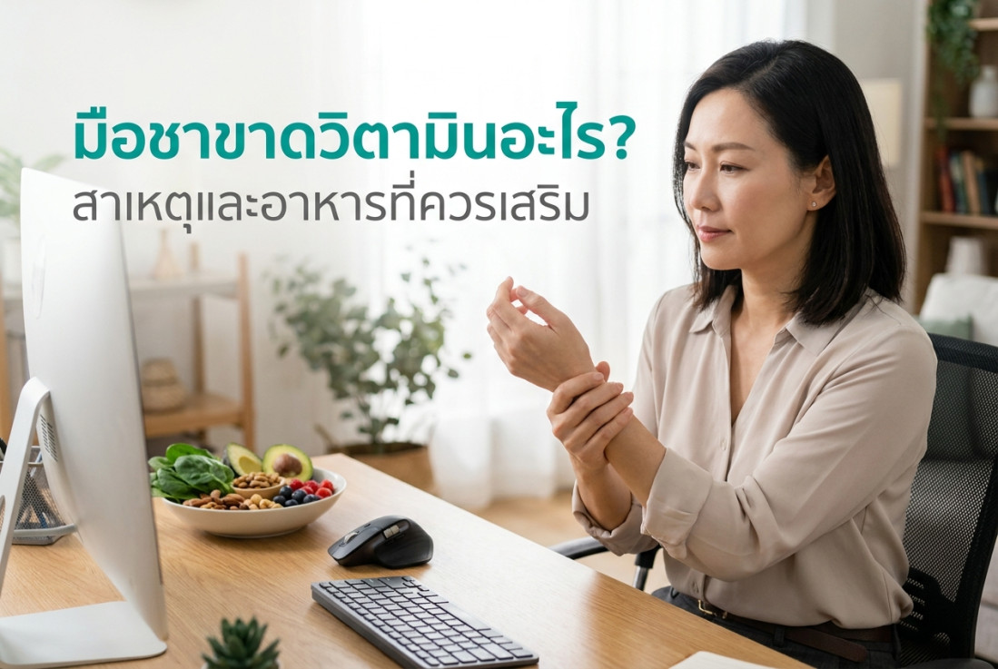 มือชาขาดวิตามินอะไร? สาเหตุและอาหารที่ควรเสริม