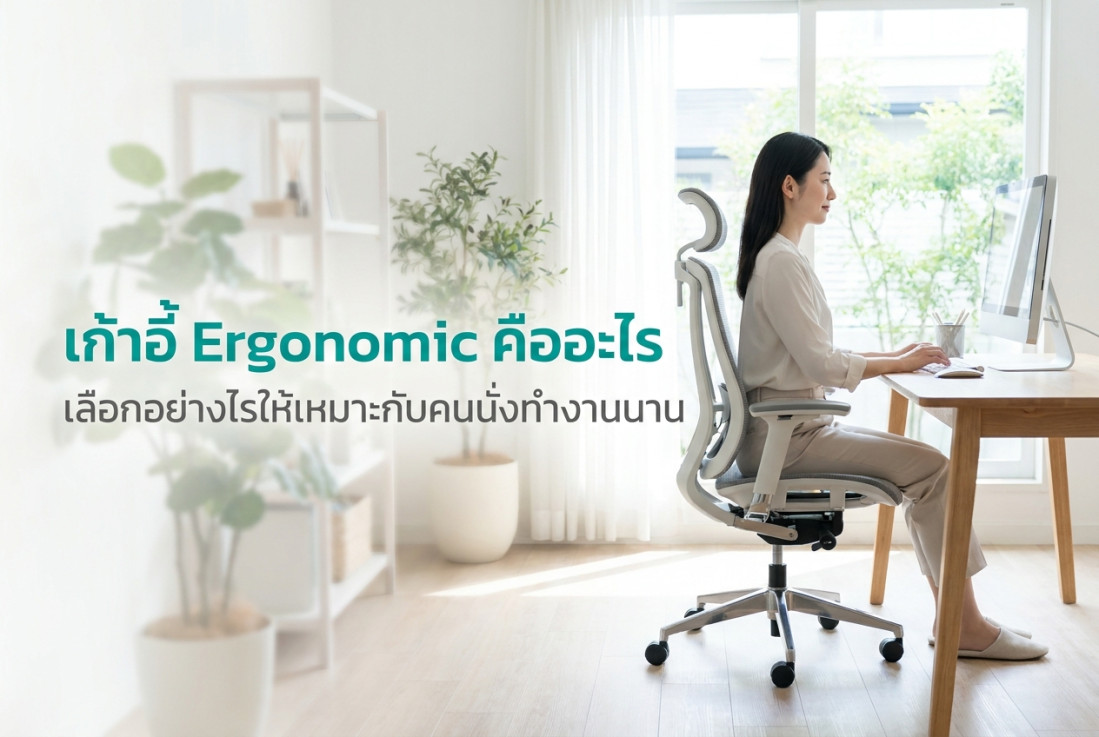 เก้าอี้ Ergonomic คืออะไร เลือกอย่างไรให้เหมาะกับคนนั่งทำงานนาน