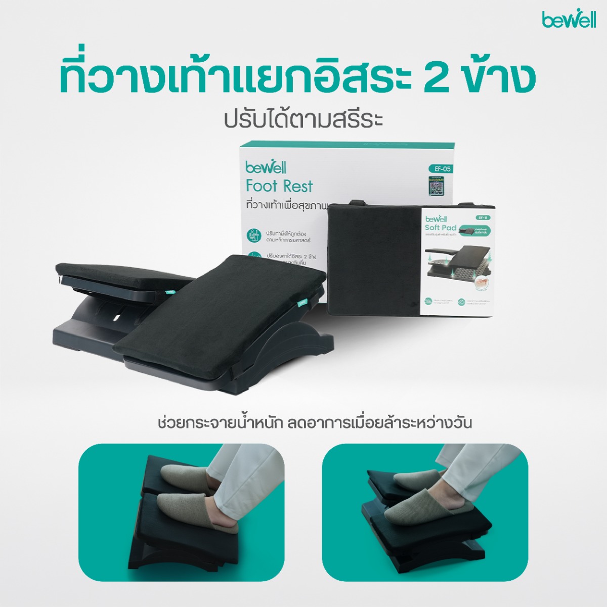 ปลอกผ้ากำมะหยี่ถอดซักได้ สะดวกสบาย รักษาสุขอนามัยในการใช้งาน Bewell EF-11