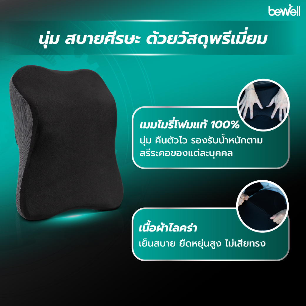 หมอนรองคอในรถ เพื่อสุขภาพ GEN 3 สำหรับรถยนต์ไฟฟ้า | Car Neck Cushion Gen 3