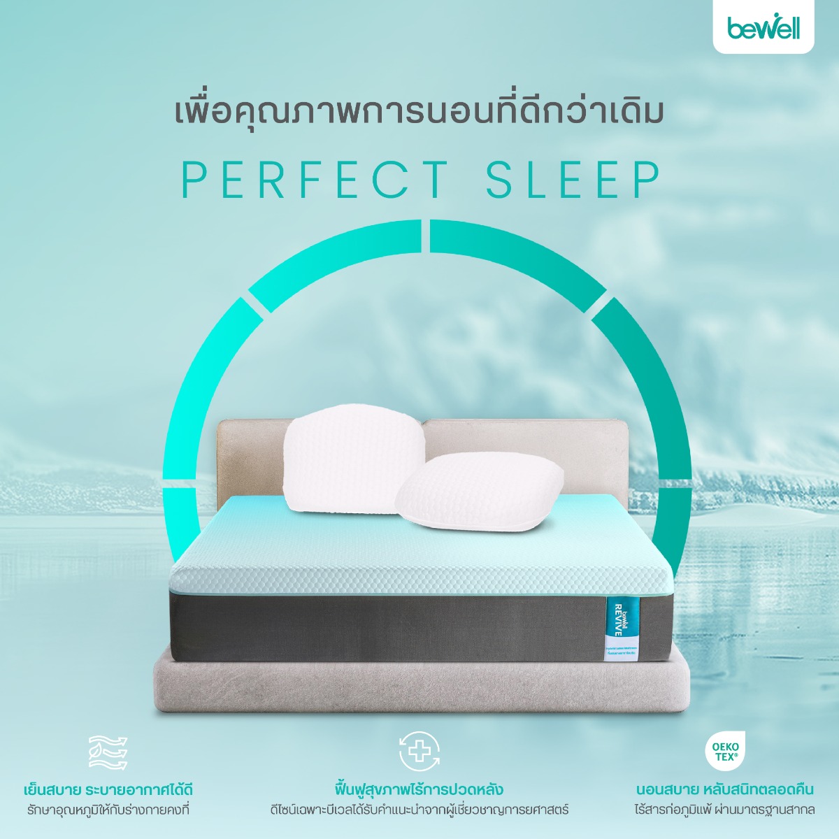 เทคโนโลยี 7-Zone Support จัดแนวกระดูกสันหลัง Bewell REVIVE