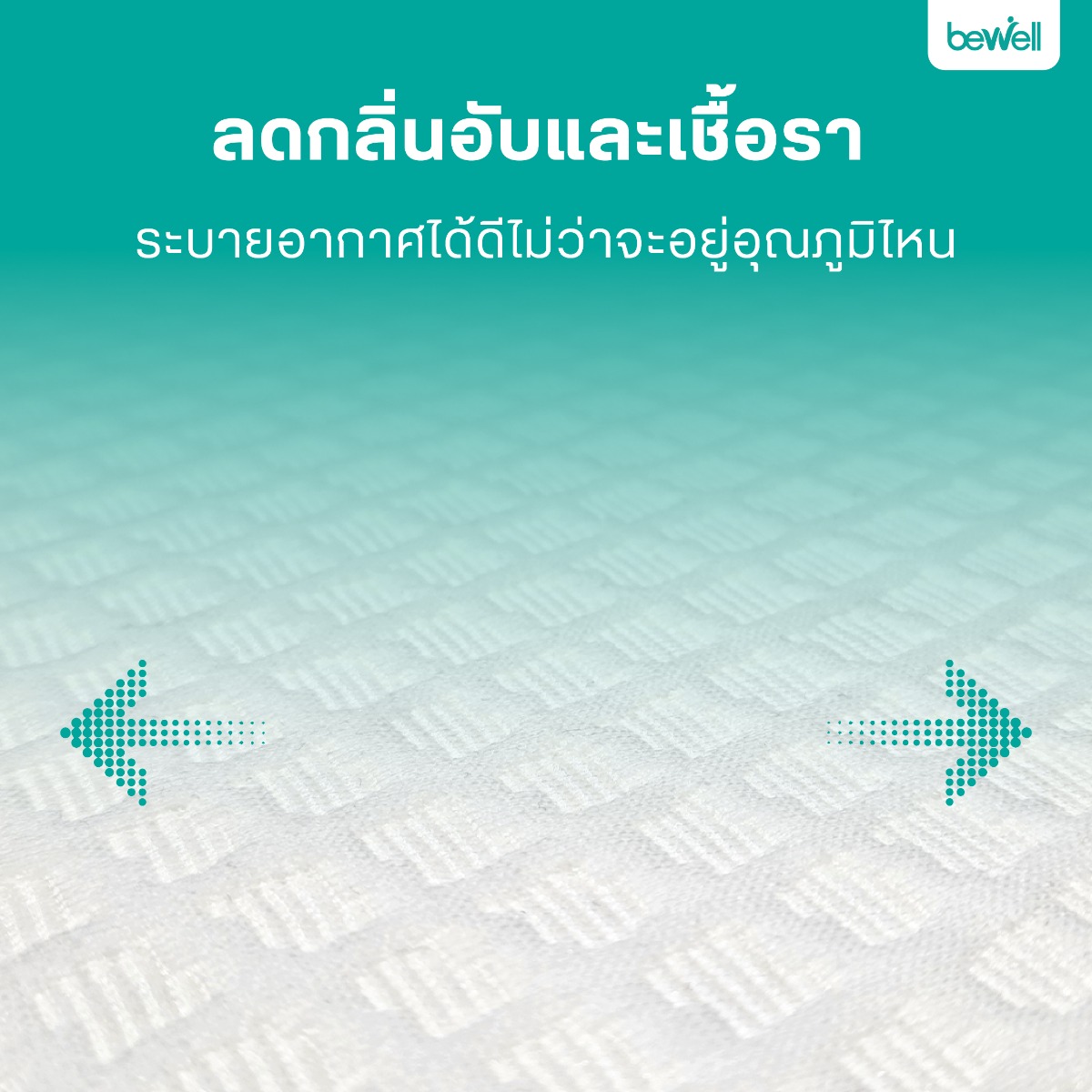 Blue Comfort Memory Foam และ Charcoal Foam ช่วยลดกลิ่นอับและระบายอากาศ