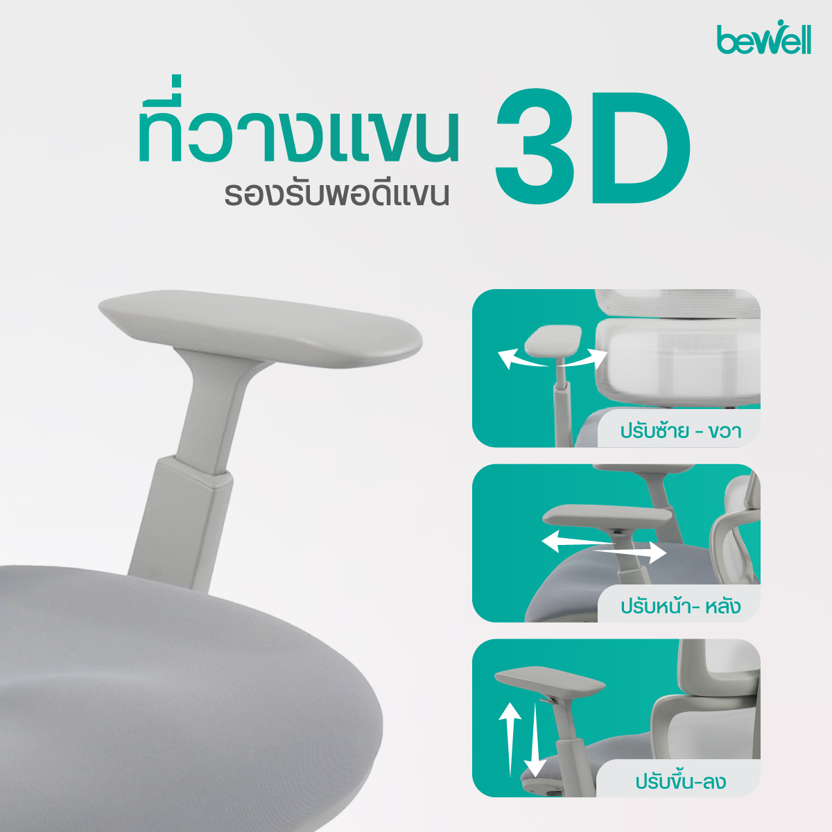 Bewell Enlift Plus ICE Mesh ผ้าตาข่ายแบบเย็นระบายอากาศ