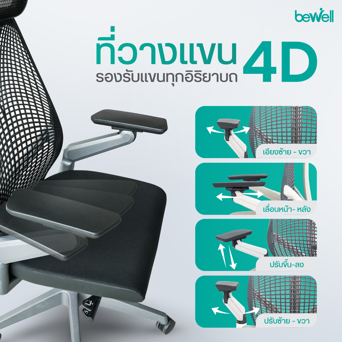 Bewell Embrace Memory Foam Seat เบาะนั่งเมมโมรี่โฟม