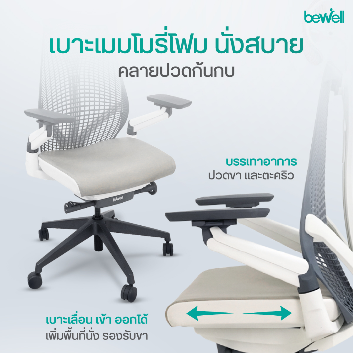Bewell Embrace Vertical Upright Mode และ Relax Mode