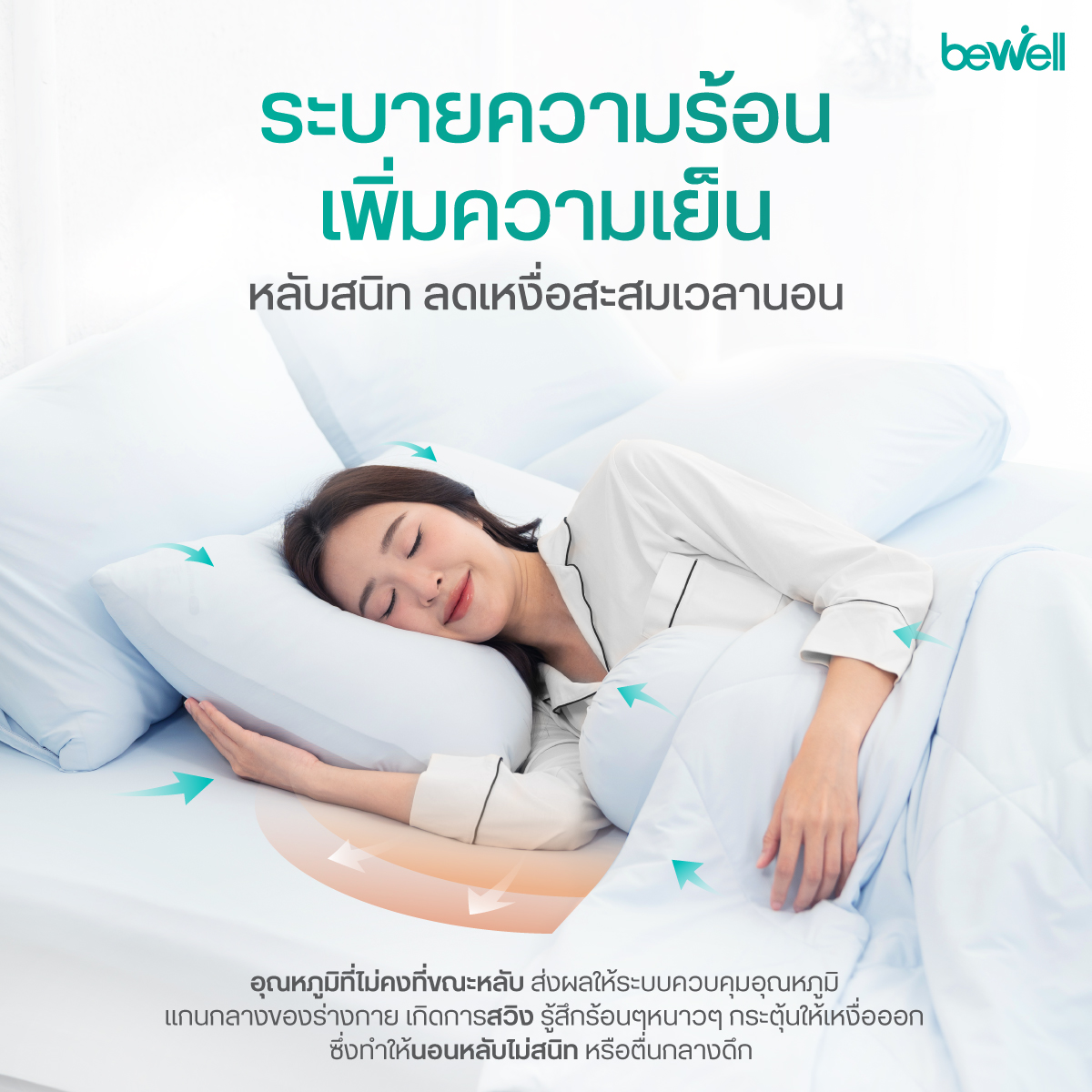 ผ้าปูที่นอนเย็น Bewell ผ่านมาตรฐาน OEKO-TEX ปลอดภัย ปราศจากสารก่อภูมิแพ้