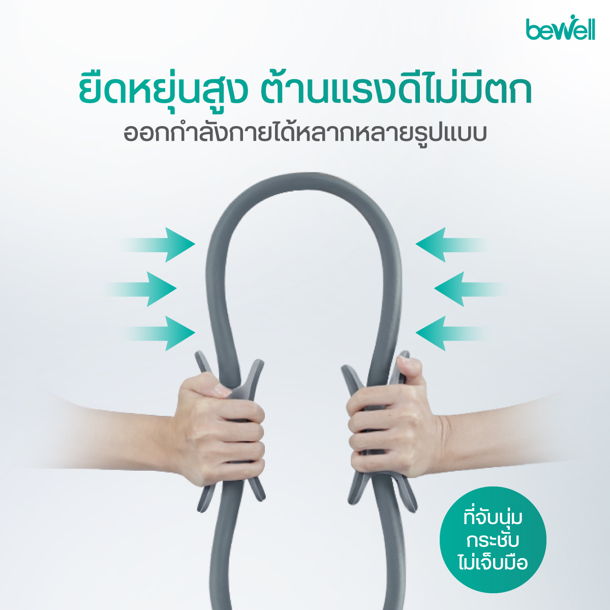 น้ำหนักเบา พกพาสะดวก Bewell ห่วงพิลาทิส