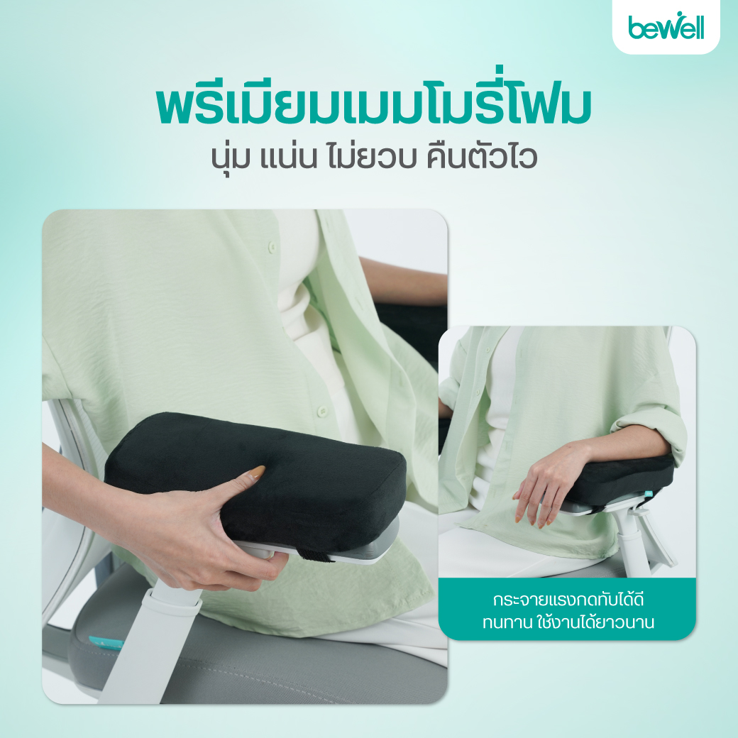ระบบ Anti-Slip สายรัดปรับระดับ 2 เส้นและปุ่มกันลื่นด้านล่าง