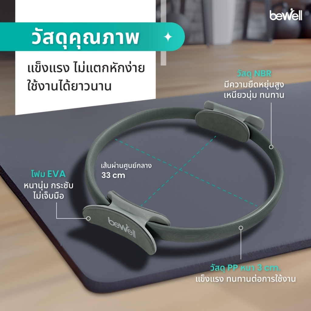 เซตปั้นหุ่นสวย เสื่อโยคะทรงโค้งและห่วงพิลาทิส | Balance & Firm Set