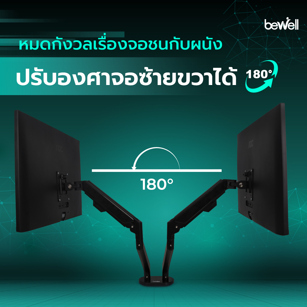 การปรับองศามุมมองหมุนจอแนวตั้งแนวนอน 360 องศา Bewell EA-07