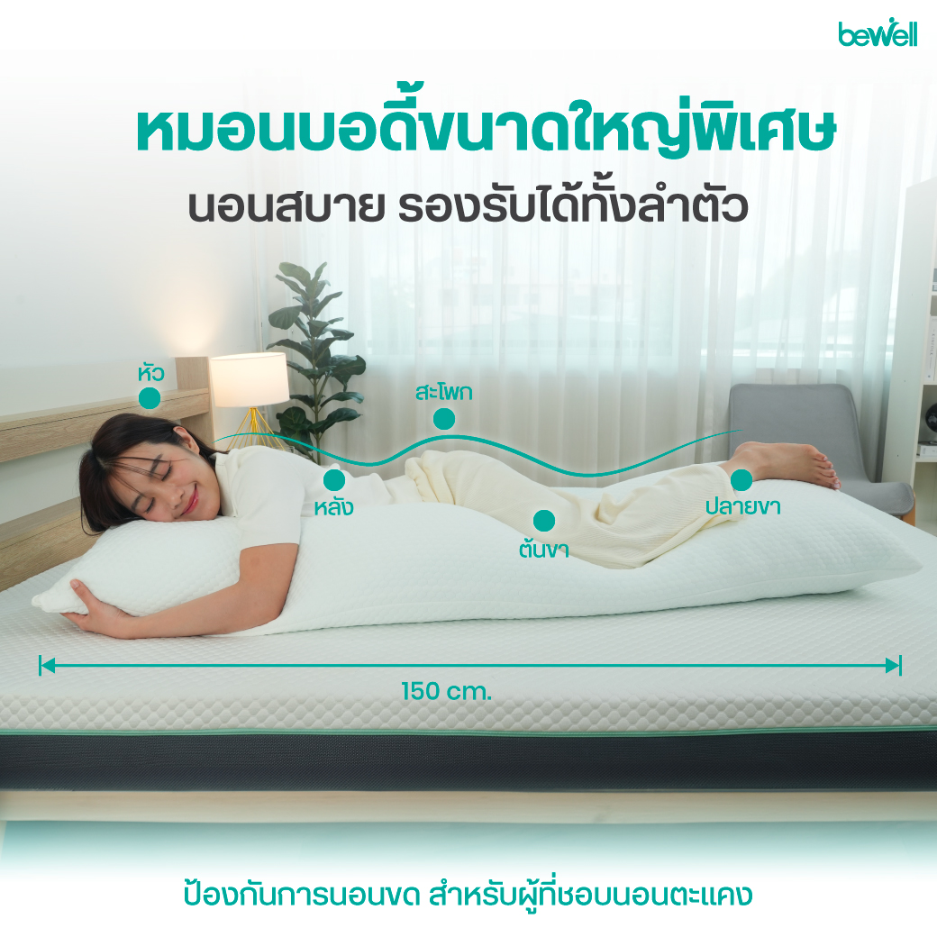 การดูแลรักษาและการทำความสะอาดหมอนข้าง Bewell ErgoFill