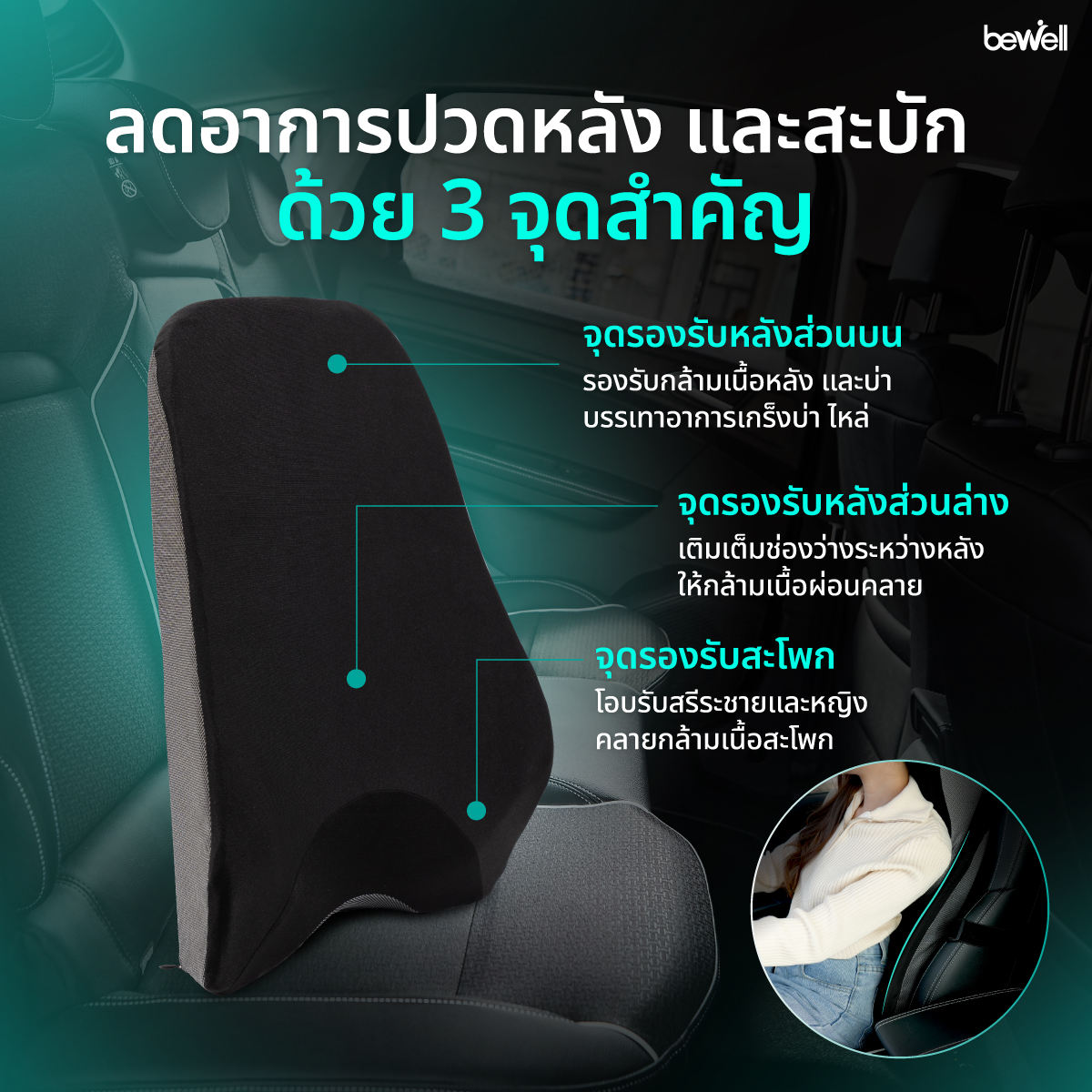 สายรัดปรับระดับและปุ่มกันลื่น ยึดเกาะแน่น ไม่เลื่อนหลุด
