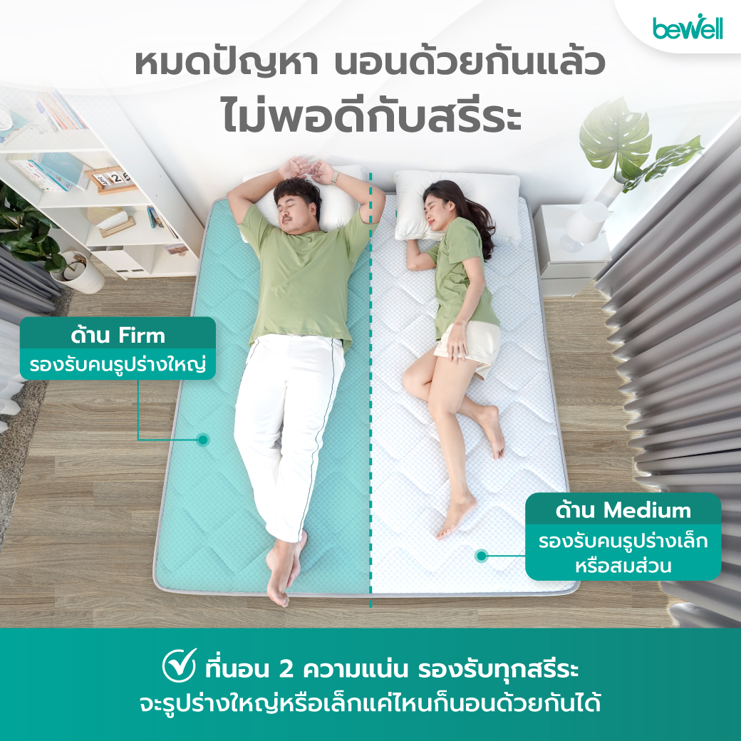 3D Cool Technology ท็อปเมมโมรี่โฟมพร้อมผ้าเย็น ลดอุณหภูมิขณะนอน
