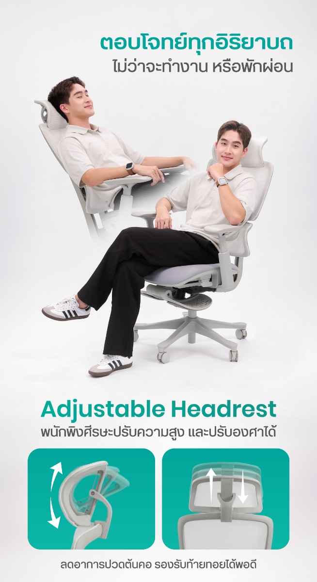 Bewell Enlift Plus Ergonomic Chair with Footrest