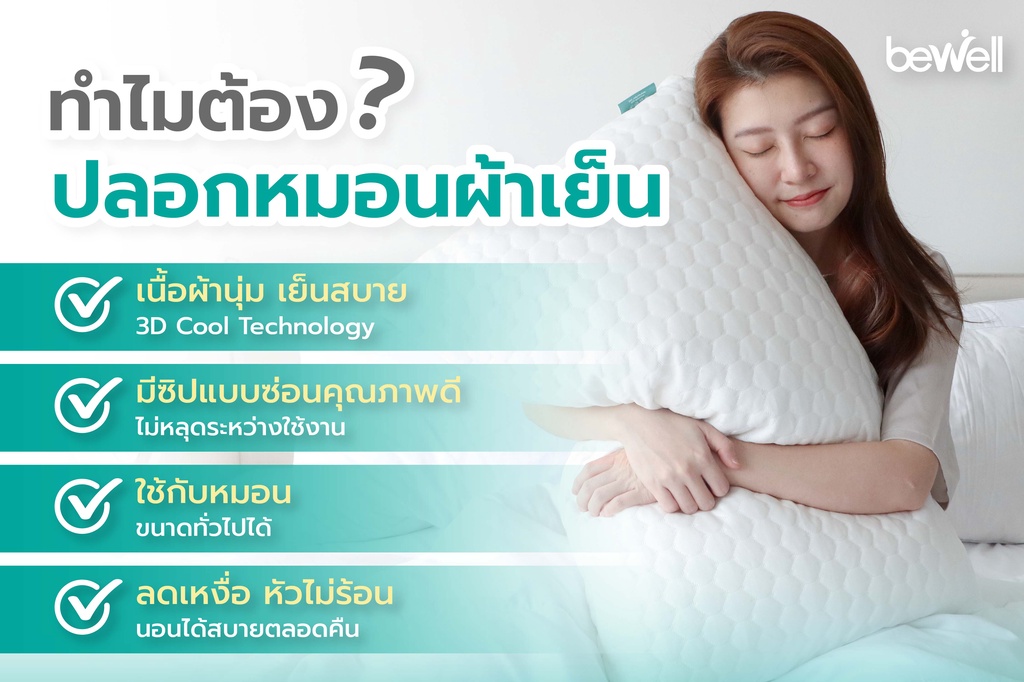 Bewell 3D Cool Technology Pillow Case