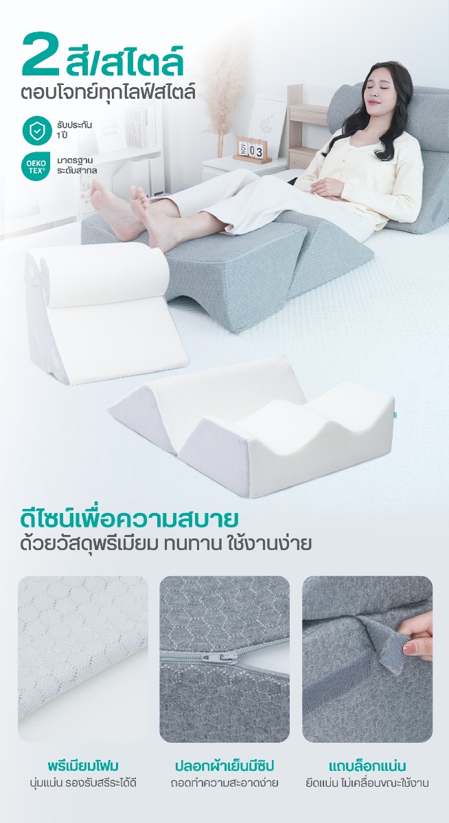 Bewell Ergo-multi Pillow Set บีเวล เซตหมอนเออร์โกอเนกประสงค์