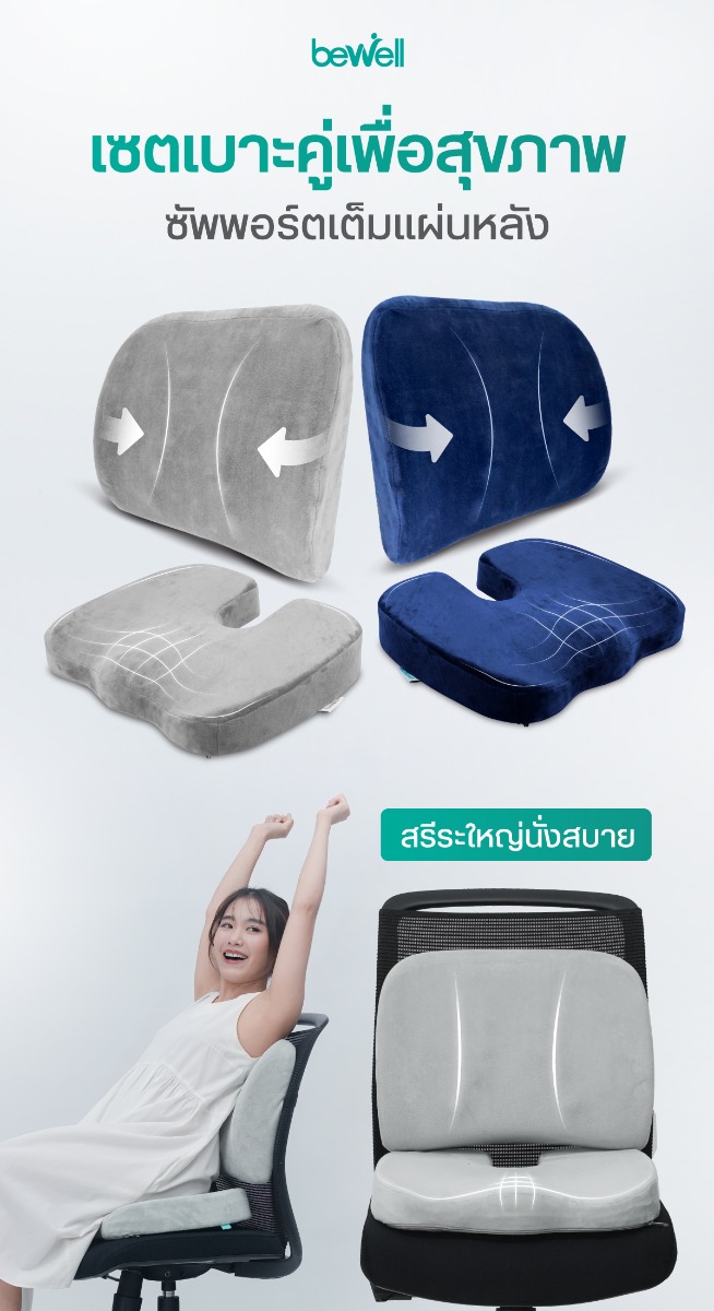 เซตเบาะรองหลังเพื่อสุขภาพ H11 + HT001