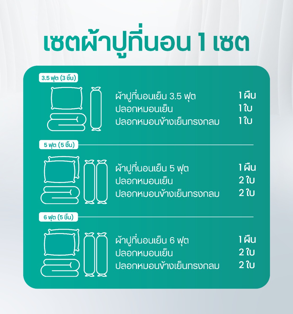 Bewell ชุดเครื่องนอนเย็น เซตผ้าปูที่นอนเย็น และผ้าห่มเย็น