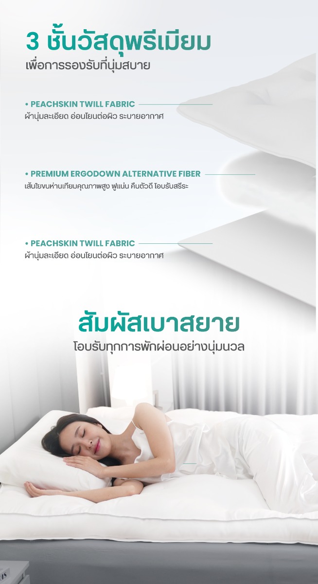 Bewell ErgoDown Topper Premium Goose Down Alternative