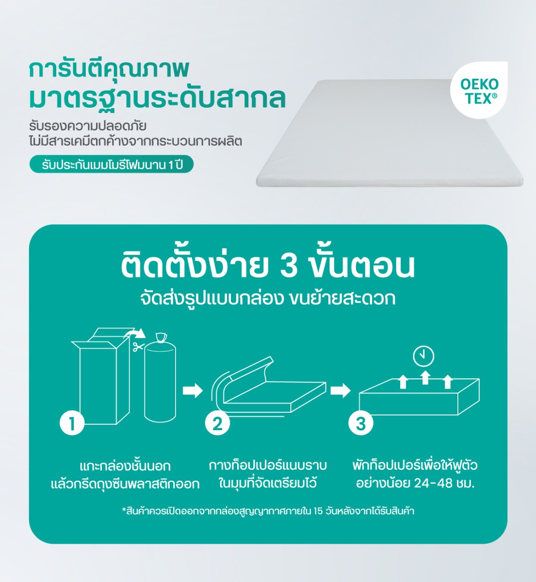 Bewell CloudFill Memory Foam Topper Bamboo Fiber