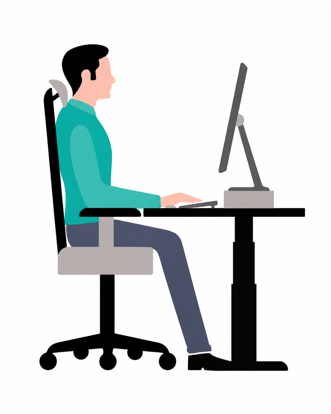 ท่านั่งตามหลัก Ergonomic