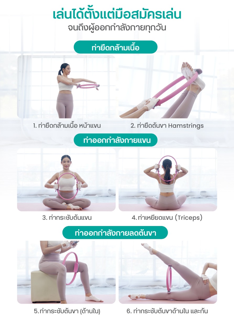 Bewell Pilates Ring and Yoga Mat Set